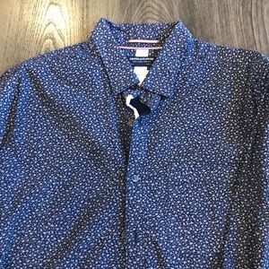 Denim and Flower Dress Shirt